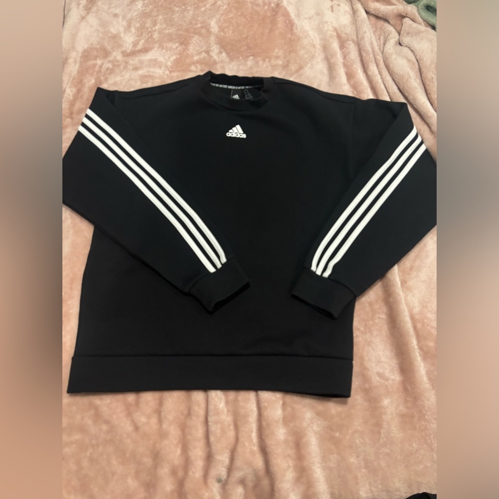 Women’s adidas crew neck high neck black and white size s small